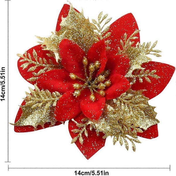 15 Stk. Julestjerne Kunstig Juledekorasjon Kunstige Blomster