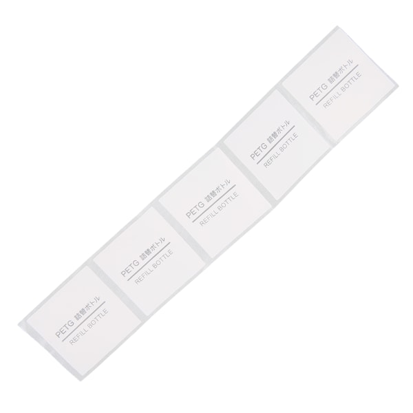 Selvklebende etiketter rektangulære etiketter Klistremerke for refill reise kosmetikkflasker Ducument5 stk 32 X 32 mm / 1,3 X 1,3 tommer