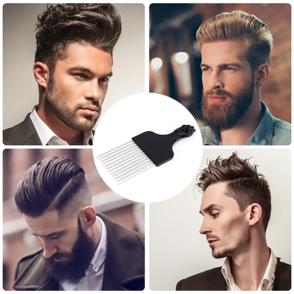 Hårkam 3st för 1 set Afro Comb Metall Pick Comb Frisyrsverktyg