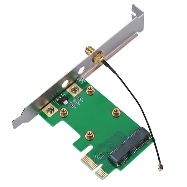 Mini PCI-E til PCI-E Riser Card Udvid Ekstern Adapter Netværkskort
