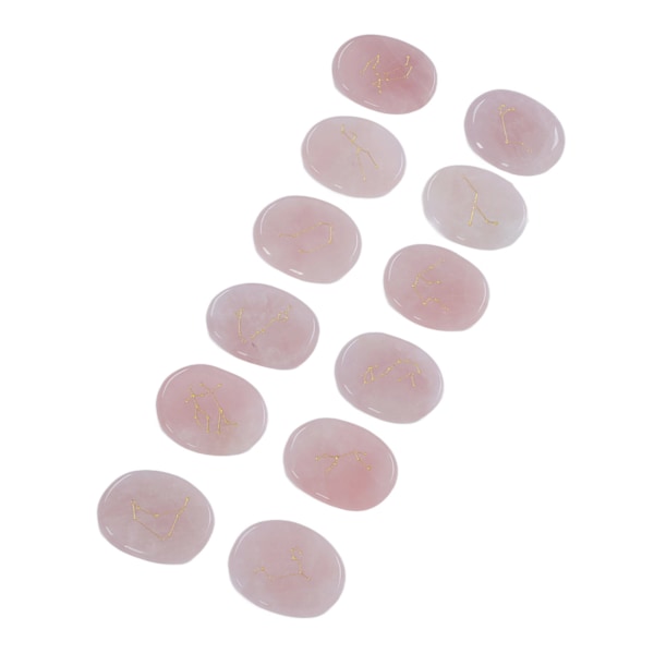 12 st kristallhealingstenar utsökt lyster polerad reiki balansering helande kristaller för meditationsrumsdekoration rosenkvarts