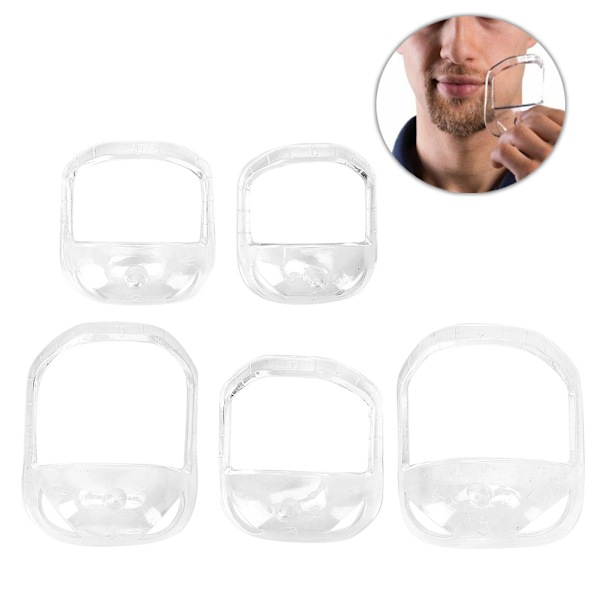 Skäggformare Professionell mustaschformningsverktyg Skäggrakningsmall Goatee OutlinerWhite