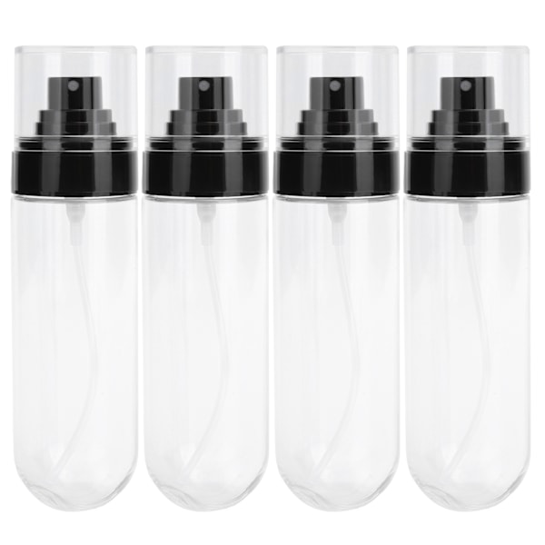 4-pack sprayflaskor set mini bärbar plast rese tom påfyllningsbar behållare dispenser 100 ml