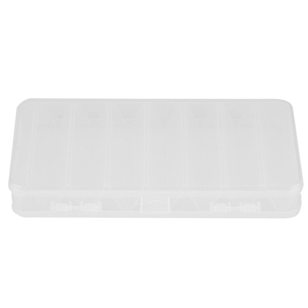Bærbar Mini Plast Gennemsigtig Lokke Opbevaringsboks Fiskeri Dobbeltsidet Madding Kasse (Lille)