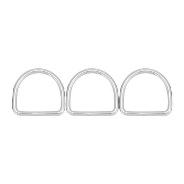 3 stk rustfritt stål D-ring for vektbelte webbing klatring dykking tilbehør (L)