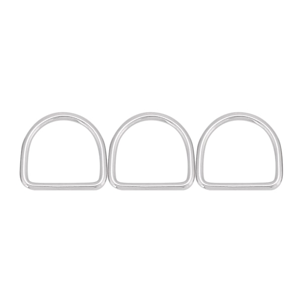 3Pcs Stainless Steel D Ring for Weight Belt Webbing Climbing Diving Accessories(L)