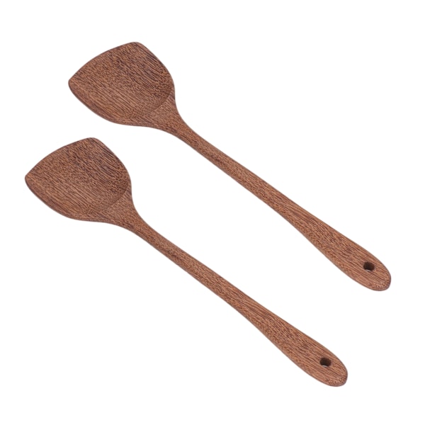 2 stk trespatel i tre med langt håndtak for blanding og snuing 38,5 cm / 15,2 tommer