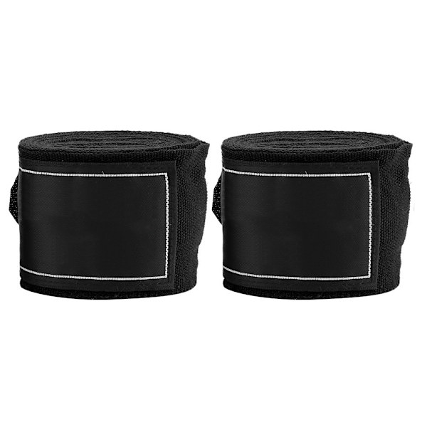 2 stk 2,5 m elastisk rem boksning Sanda Muay Thai MMA Taekwondo Bandage Håndbind (sort)