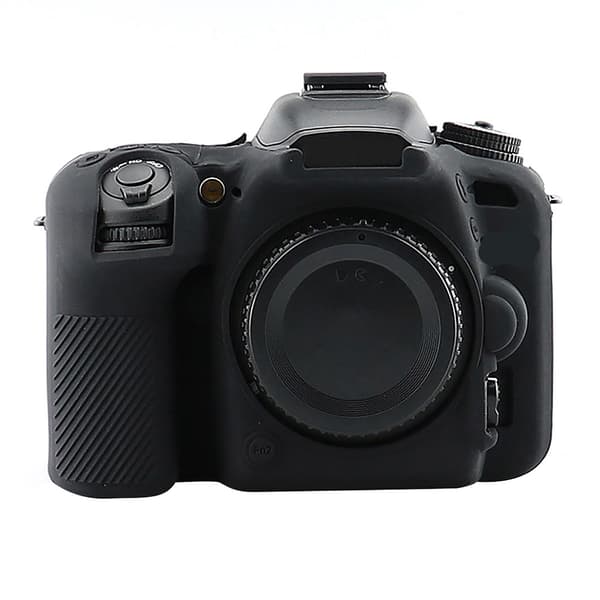 Til Nikon D7500 Kamerahus Cover Blød Silikone Beskyttende Sort