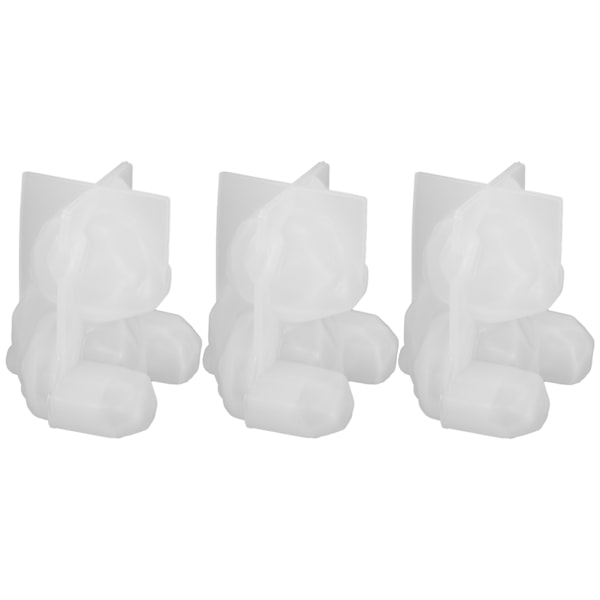 3 stk bjørneform harpiksstøpeformer 3D epoxy dyresilikonform for dekorasjon