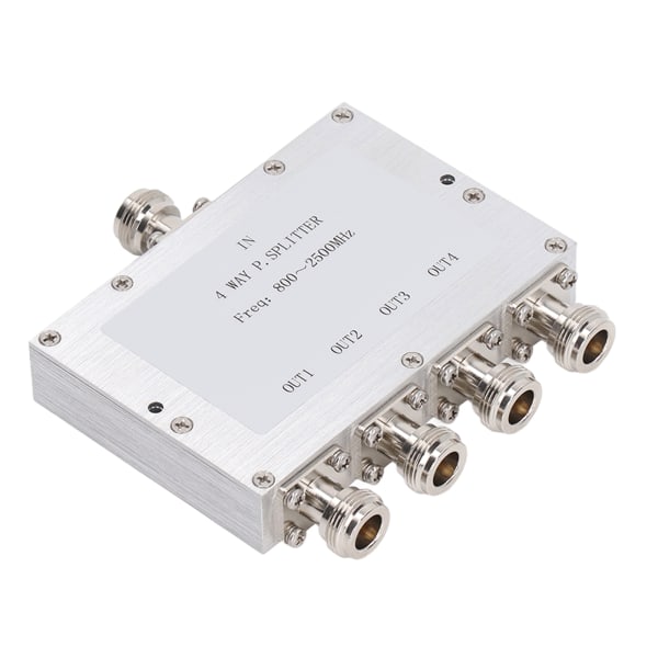 RF-effektdeler 4-veis splitter 800~2500MHz 35W signalmodul lavt tap N-type-grensesnitt