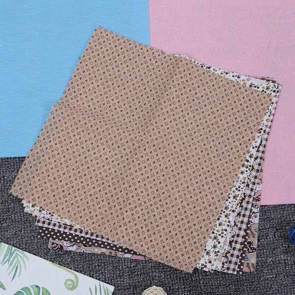 Bomulds syning quilte stof trykt klæde tøj syning stoffer DIY håndværk tilbehør kaffe 25x25cm