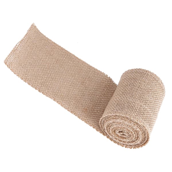 Jute Hessian-stoffrull for dekorative formål til julepynt (bredde: 10 cm)