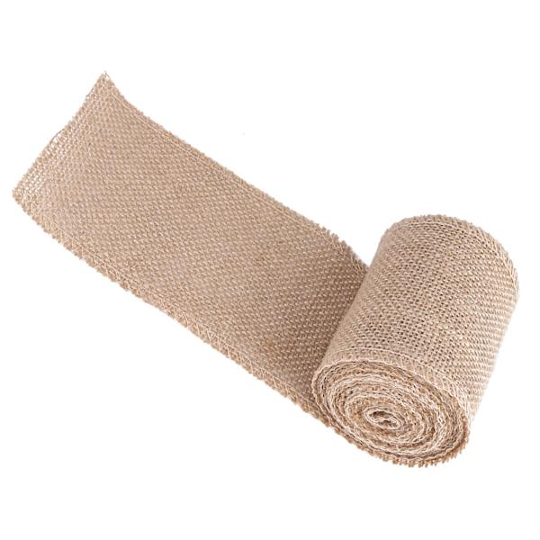 Jute Hessian tyg för att göra julfestdekorationer (bredd: 10 cm)