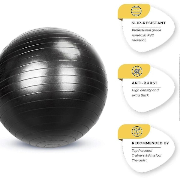 Trænings Gymnastikbold Anti-burst Pilates Yoga Core Fødsels Træning Med Pumpe Rød 85 cm