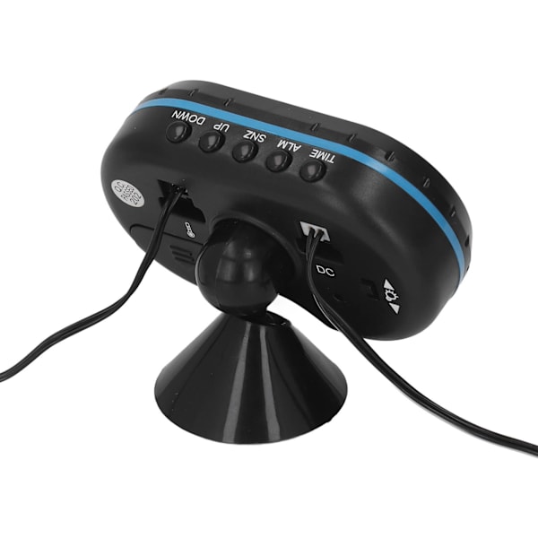 Lämpömittari Volttimittari Kello LCD Kaksivärinen Näyttö Monitoiminen Digitaalinen Auton Kello Valolla 12-24V Oranssi Sinisellä