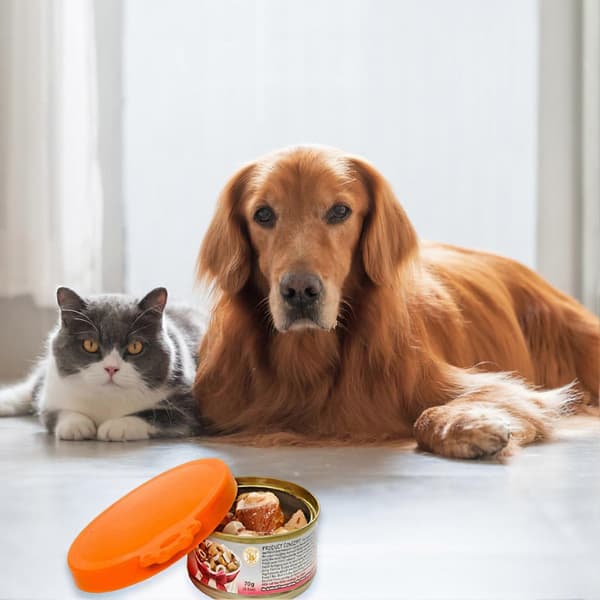 3 STK Universelle Silikone Dåselåg FDA Sikker & BPA Fri Silikone Mad Dåselåg til Hunde- og Kattefoder 3st