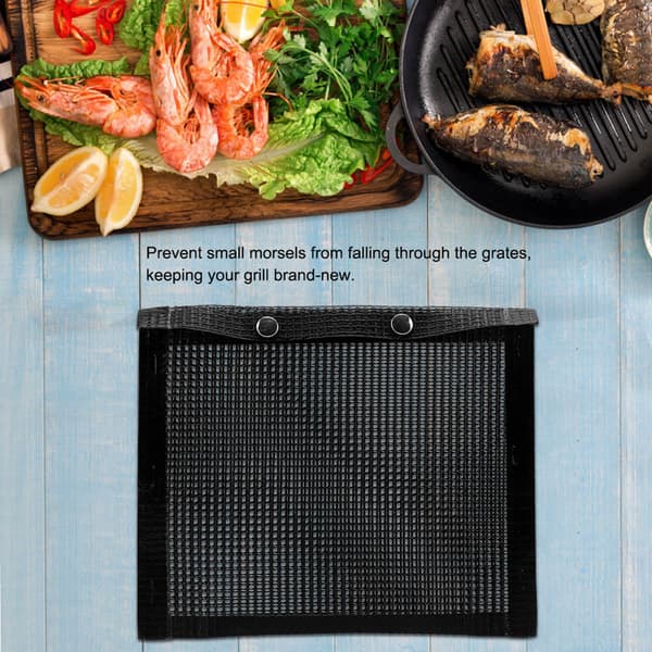 Non-stick BBQ bagepose varmebestandig mesh grillpose udendørs panikværktøj (L)