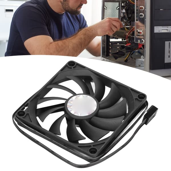 Ultra Tynd PWM Computer Kabinet Blæser med Intelligent Hastighedsregulering - Inkluderer Skruepose