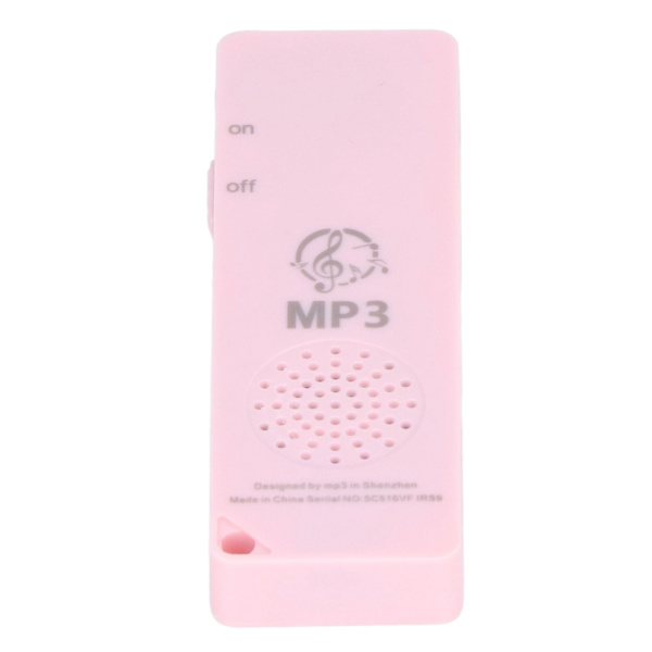 MP3-spelare förlustfri ljudkvalitet multifunktionell bärbar stöder 64 GB minneskort Mini MP3 för studenter rosa