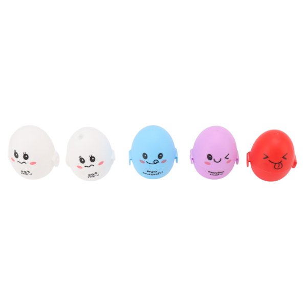 5 stk. søte tegneserie eggboks utendørs bærbar plast egg oppbevaringsboks beholder arrangør holder