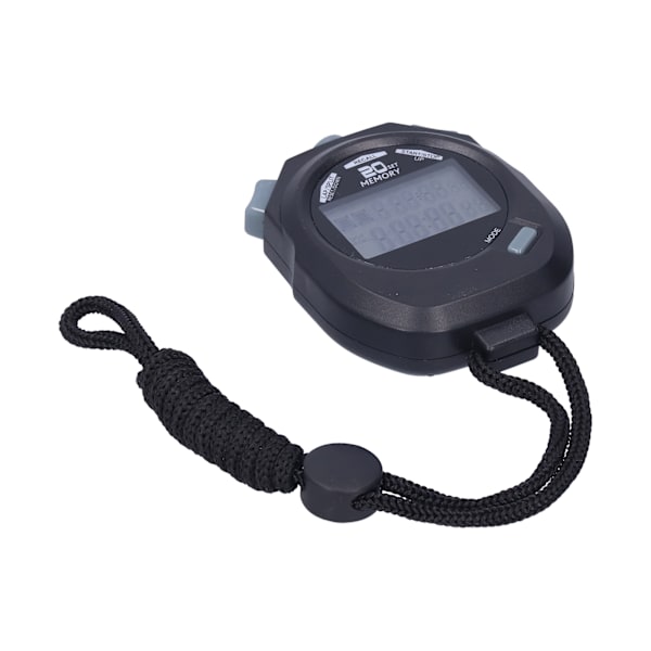 Sports elektronisk stoppeklokke 1/100 sekund høy nøyaktighet digital kronograf timer 12/24 timer system