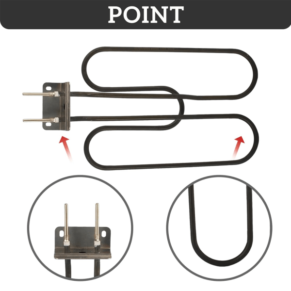 Elektrisk grill kompatibel med Weber 66631 Weber Q140 Q1400 grill erstatningsvarmeelementer