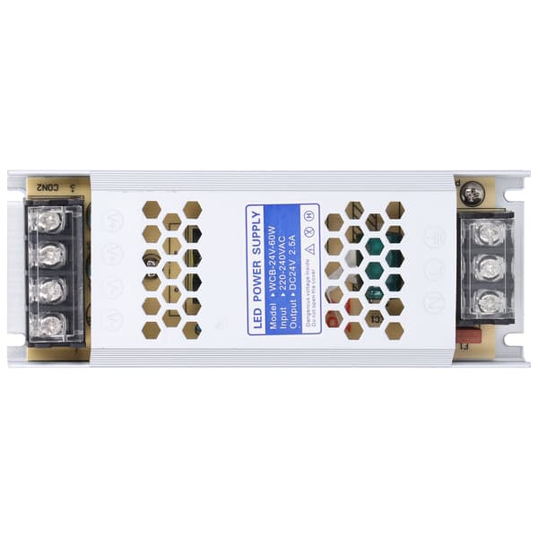 LED strømforsyning byttedriveradapter ultratynn lang stripe transformator lysboks reklame (WCB24V60W)