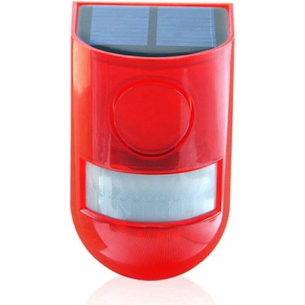 Solarlarm Stroboskopljus Blinkande LED Klar, IP65 Vattentät 110dB Högt Larm Säkerhetssystem för Hem Villa Gård Lägenhet Gårdar, ble och