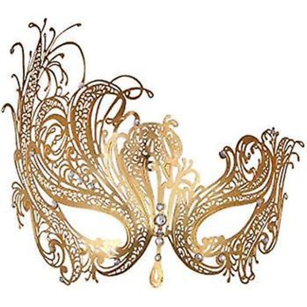 Glimrende Rhinestone Maskeradermasker for Kvinner - 2-pakning