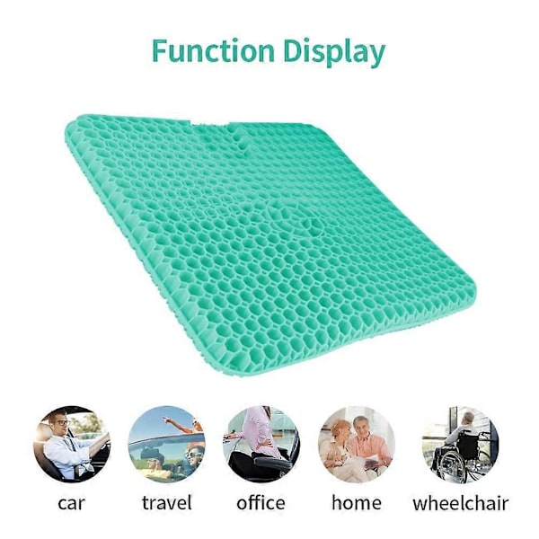 Förstorad version av honeycomb gelkudde Ergonomisk design Polymergel för att stärka stödet Lämplig för bil, kontor, familj, rullstol
