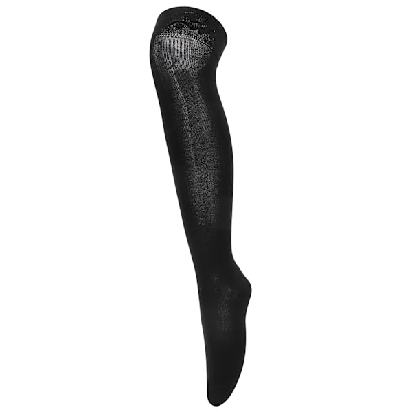 1 par kvinnesokker, fasjonable, høye elastiske knestrømper for yoga, dans, sport, svart