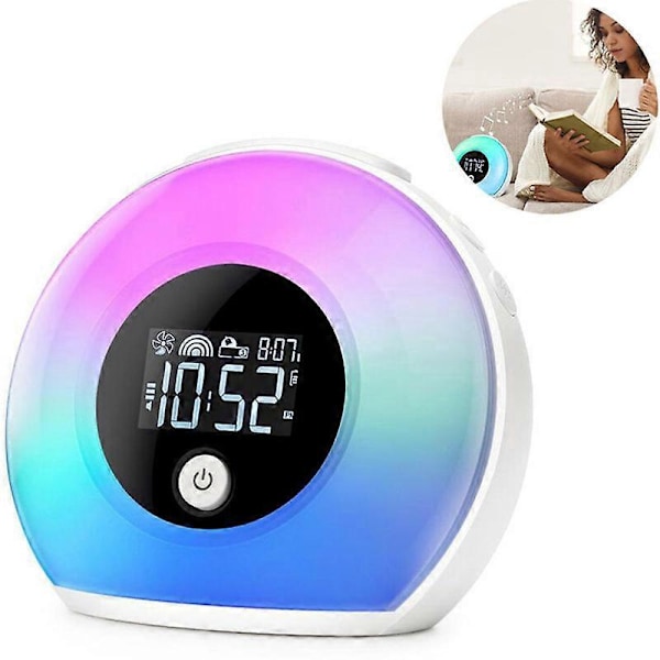 Vækkeur med Bluetooth-højtaler, Vækkeur til børn, 4-niveau lysstyrke, Digitalt vækkeur til børn, teenagere, soveværelse