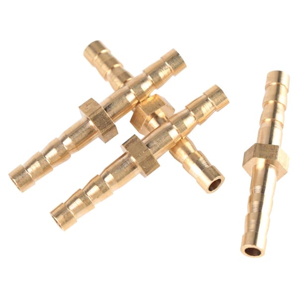 4 stk 4--4mm Messingkobling Slangehale Reduksjonspluggkobling
