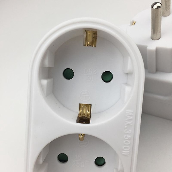 Adapter 2 stikkontakter Hunn Front