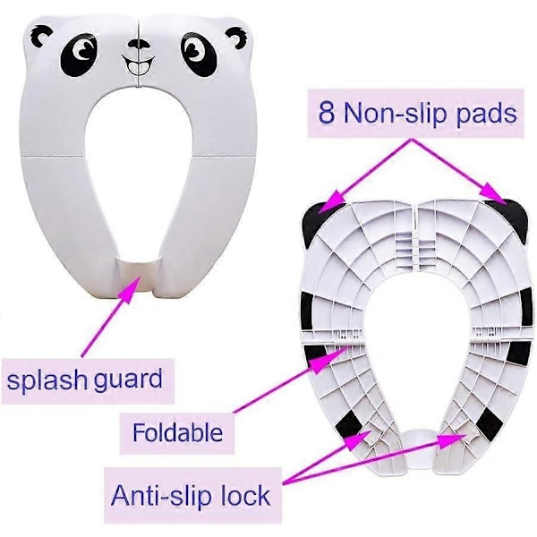 [Opgraderet Version] Baby Toiletreducer - Rejse Sammenklappeligt Toiletsæde Bærbart Pottetræningssæde til Børn
