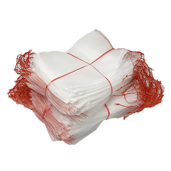 10 stk Mesh Bag Pustende Transparent Holdbar Dobbelt Lag Nylon Tau Sying Polyetylen Mesh Bag for Hjem og Gårdsbruk