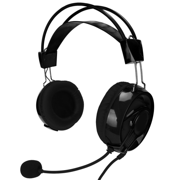 Pelikuulokkeet langalliset Mukavat moniväriset RGB-kuulokkeet ympärisuuntaisella mikrofonilla, musta