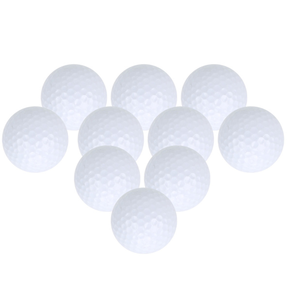 10 st dubbelskiktade golfträningsbollar mjuka puttnings träningsbollar golftillbehör