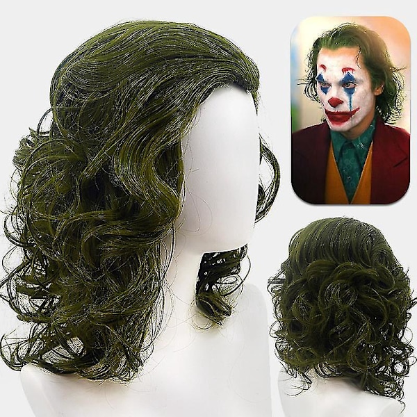 Joker Cosplay Kostyme Sett for Kvinner og Barn L Med Parykk
