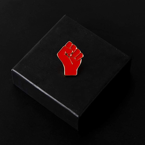 4 stk. Black Lives Matter Reversnål Næve Emalje Broche Legering Brystnål Tøjtilbehør til Kvinder Mænd (Rød+Sort)
