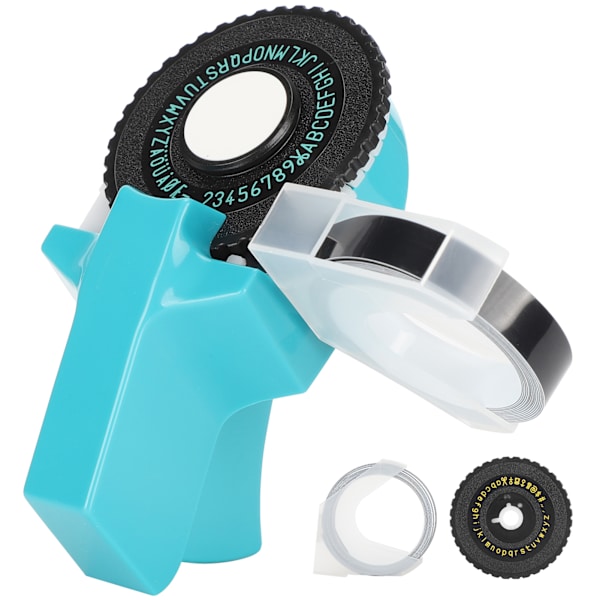 Embossing Label Maker Wheel Writer Mini Manuell Håndholdt Bærbar Skriver Merkemaskin E‑101