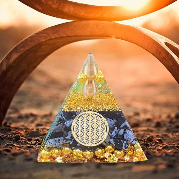 Kristallpyramid Ornament Ametist Peridot Pyramid Energi Generator Pyramid Reiki Balansering Skydd Meditation Hantverk Dekor