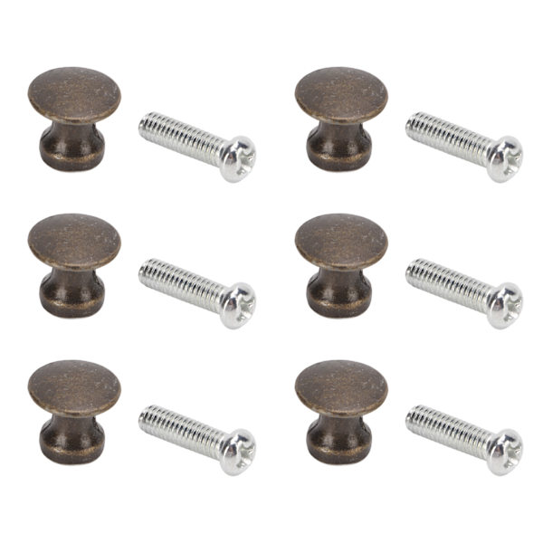 20 set enkelhål litet handtag 12x11MM zinklegering enkelhål smyckeskrin låda runt huvud litet handtag grön brons