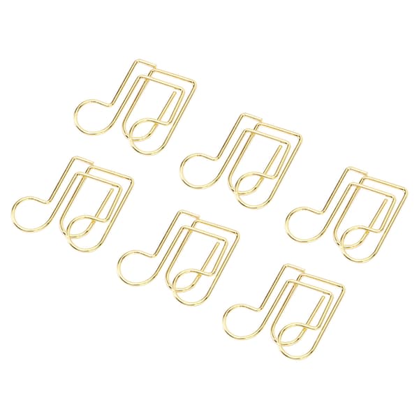 100 stk. formede papirclips forhindrer glidning søde dekorative metal små papirclips til dokument notesbog gylden node