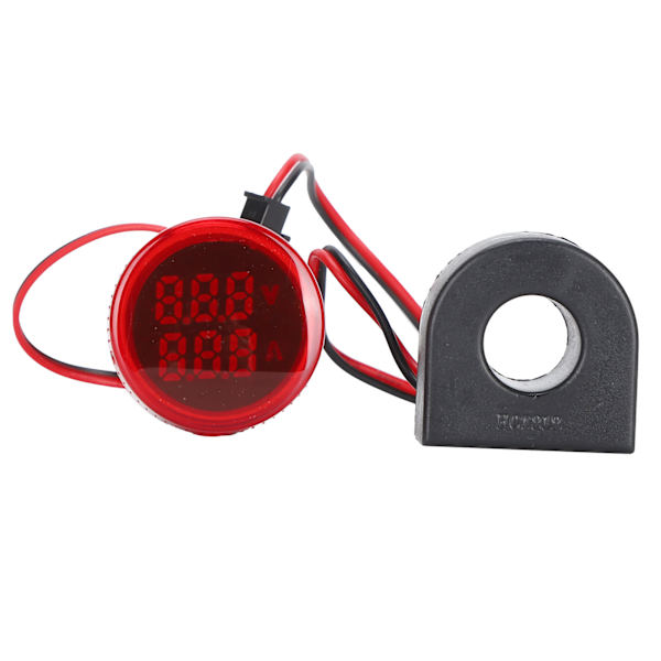 Aktuell signalindikator Universal 2-Display Rund lampa Ljus 60~500V AC AD101-22VAMRed