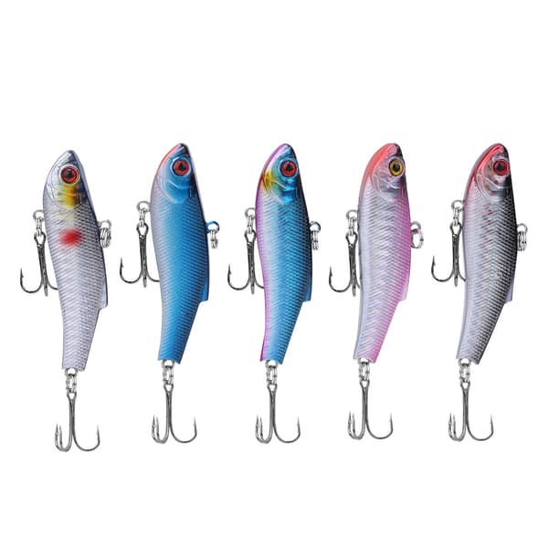 5 kpl 7cm/20g Swimbait Tekoheitto-uistimet Kovasyötit Kolmihaarakoukulla Kalastusvälinetarvikkeet