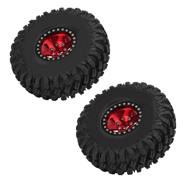 2 kpl/setti 1,9 tuuman 120 mm muoviset renkaat vanteine Axial SCX10 D90 F350 1/10 RC-autoon, punainen ja musta