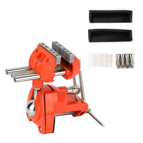 Mini 360° roterende klemme skrustikke Justerbar 70 mm kjevebredde skrustikke bordklemme for arbeidsbenk treverk