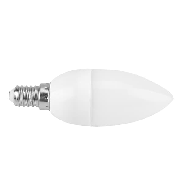 LED-lyspære i retrostil, E14-sokkel, stearinlysform, AC 220V (rund varmhvit)